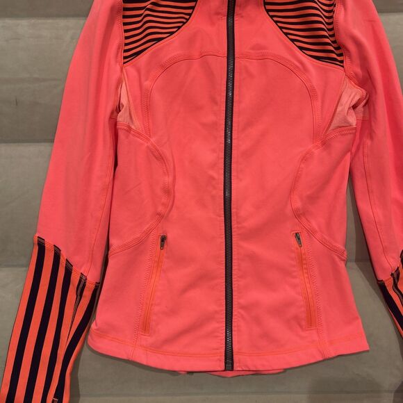 LULULEMON WOMEN'S DEFINE JACKET Size 6 Bright Orange Black - Picture 2 of 9